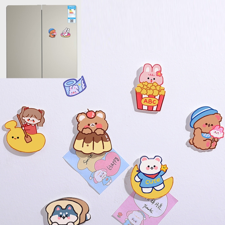 10pcs Cartoon Fridge Magnet Stickers Adorable Refrigerator Sticker