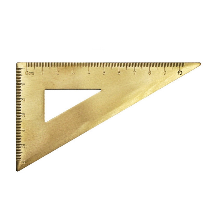 4 PCS Brass Retro Drawing Ruler Measuring Tools, Model: 0-10cm