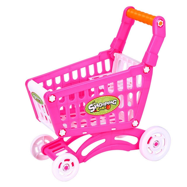Supermarkt Einkaufswagen Kunststoff für Kinder Rollenspiel Spielzeug Zubehö 