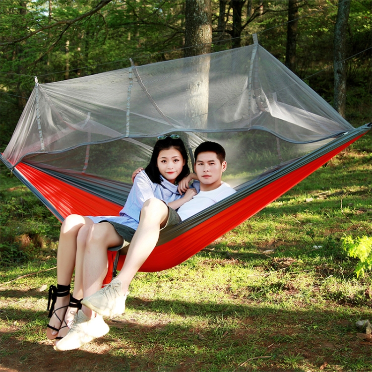 Double Person Travel Outdoor Camping Tent Hanging Hammock Bed W/ Mosquito Net BP 