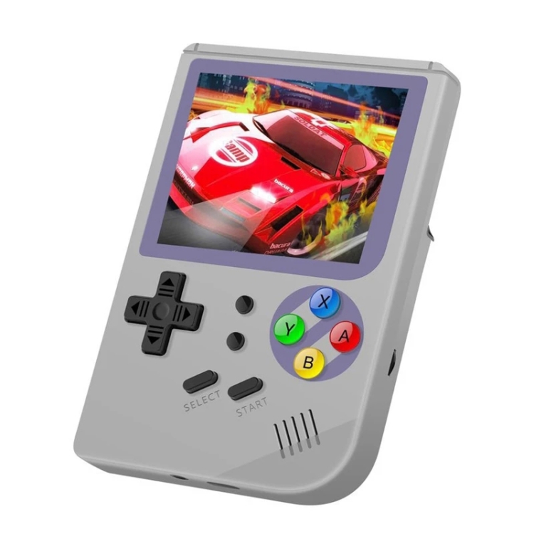 RG300 16G 3 inch Screen Mini Arcade Handheld Game Console(Gray+White)