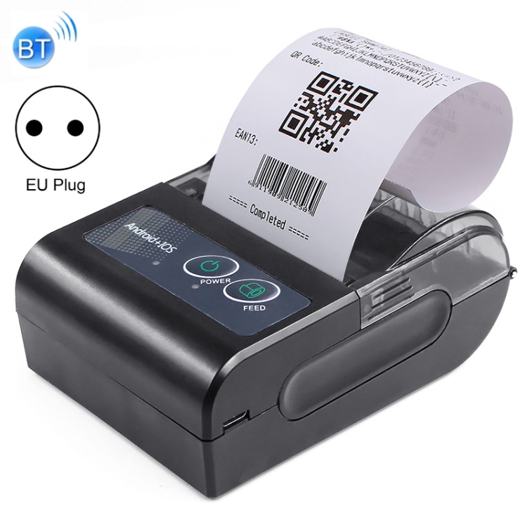 58HB6 Portable Bluetooth Thermal Printer Label Takeaway Receipt Machine, Supports Multi-Language &