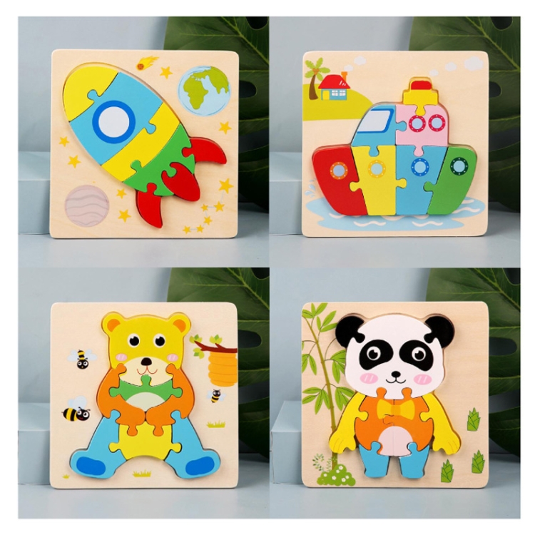 5pcs Puzzle en Bois Enfant 2 3 4 Ans,Jouet Montessori Bébé en Bois