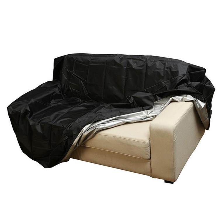 Outdoor Bench Dust Cover Furniture Cover, Size 4 Seats 190x66x89cm(210D Outer Black Inner Silver)