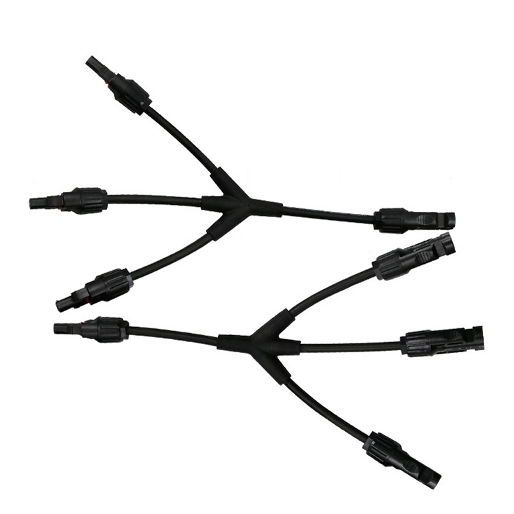 Adaptateur de panneau solaire en branche en Y,connecteur de câble mâle  connecteur de connecteur femelle