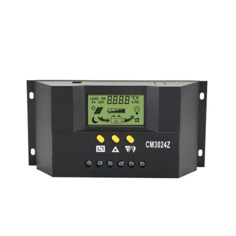 Controller solare CM3024Z 12V24V 30A Regolatore di carica solare con display  LCD