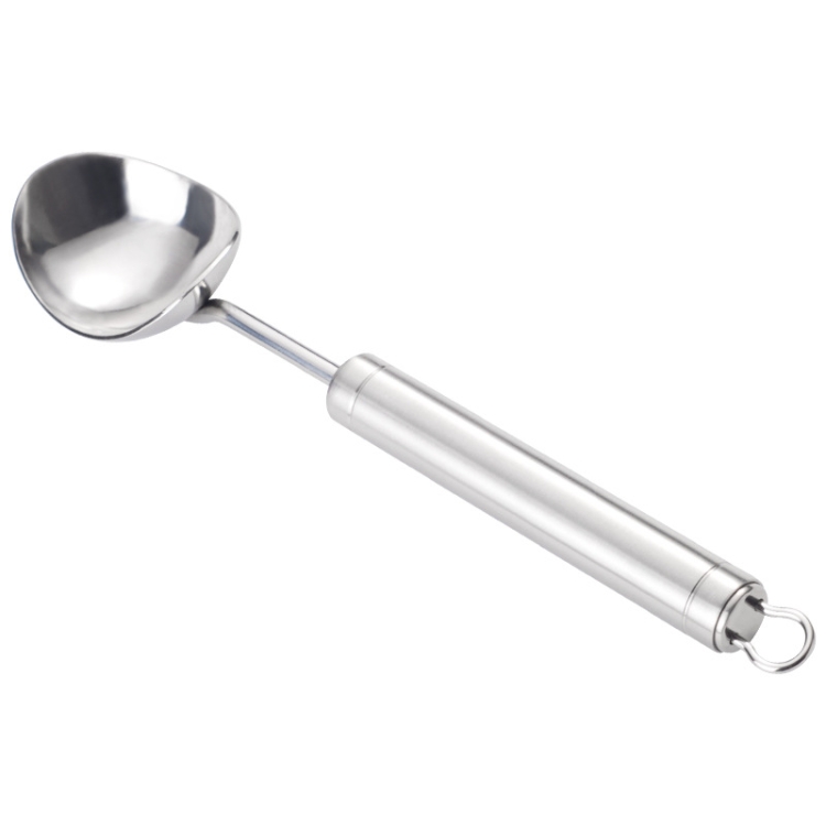 1pc Gold Ice Cream Scoop, Stainless Steel Ice Ball Spoon For