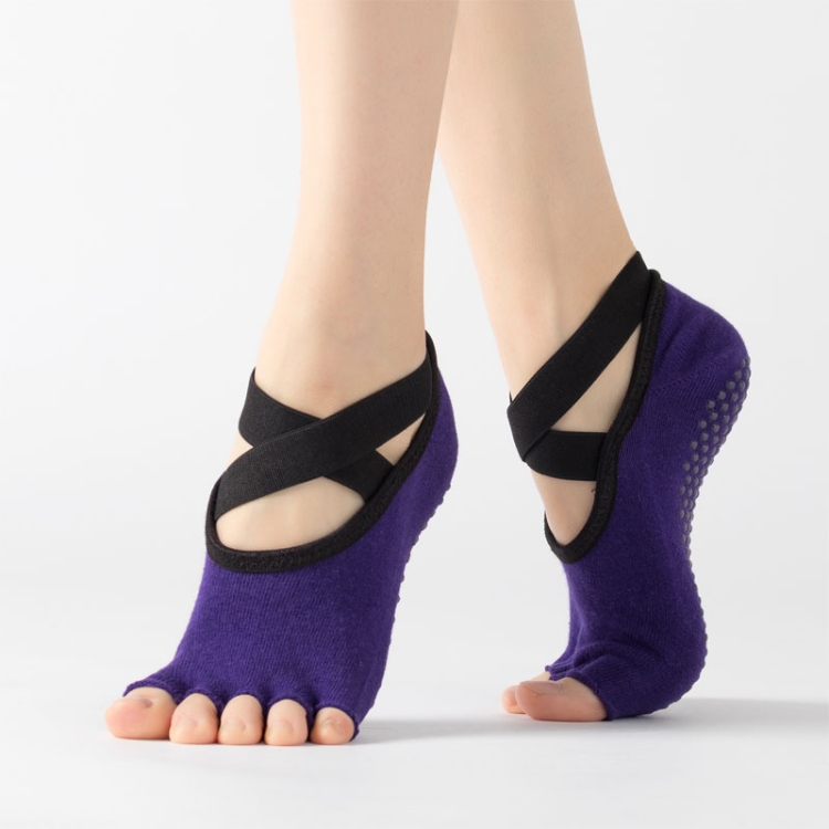 Lace Yoga Socks Non-Slip Five Finger Sports Cotton Socks Fashion