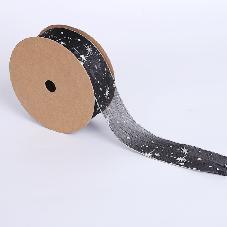 Sec Ribbon Starry Sky Yarn Ribbon Gift Box Packaging Bow Tie Ribbon, Specification ...