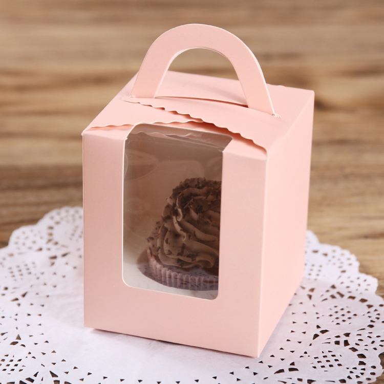 Scatola da 50 pezzi per muffin Cup Cake Box Portable Window Cake
