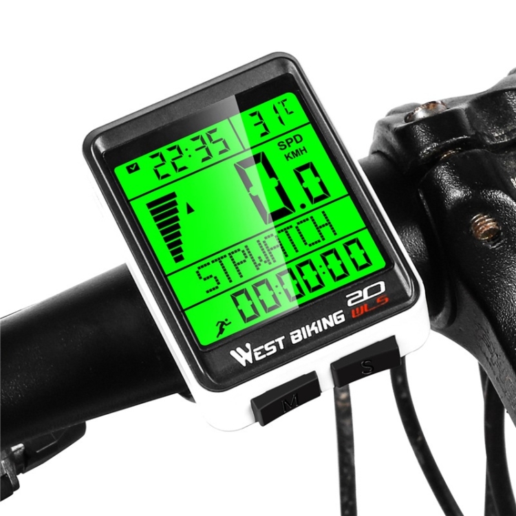 Wireless Bike Speedometer Bicycle Computer Code Meter with Large Touch-screen 