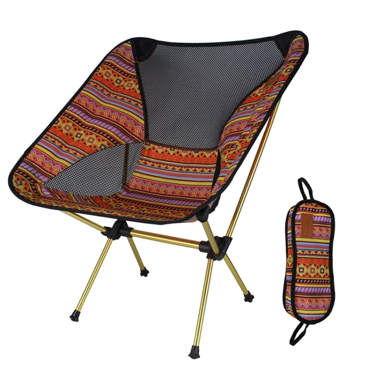 ShineTrip Aluminum Folding Beach Chair Portable Fishing Chair Lazy  Chair(Orange)