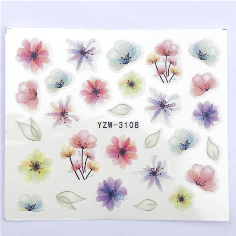 5Pcs Floral Water Decals Transfer Nail Art Stickers For Manicure |  BeautyBigBang