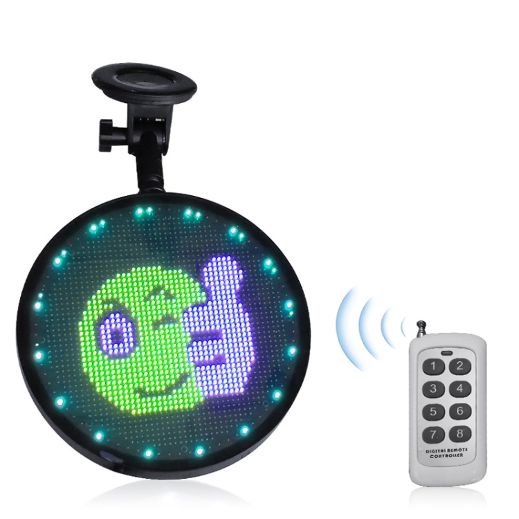 Car LED Screen Wifi Full-Color Disc Expression Light Supports Multi-Language/GIF Animation Car LED Screen Wifi Full-Color Disc Expression Light Supports Multi-Language/GIF Animation