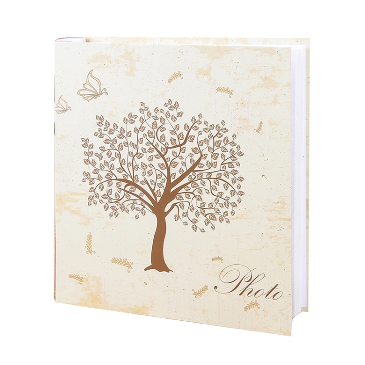 6 Inch 600 Sheets Plug-In Photo Album Large Capacity Baby Album Book(Happiness  Tree)