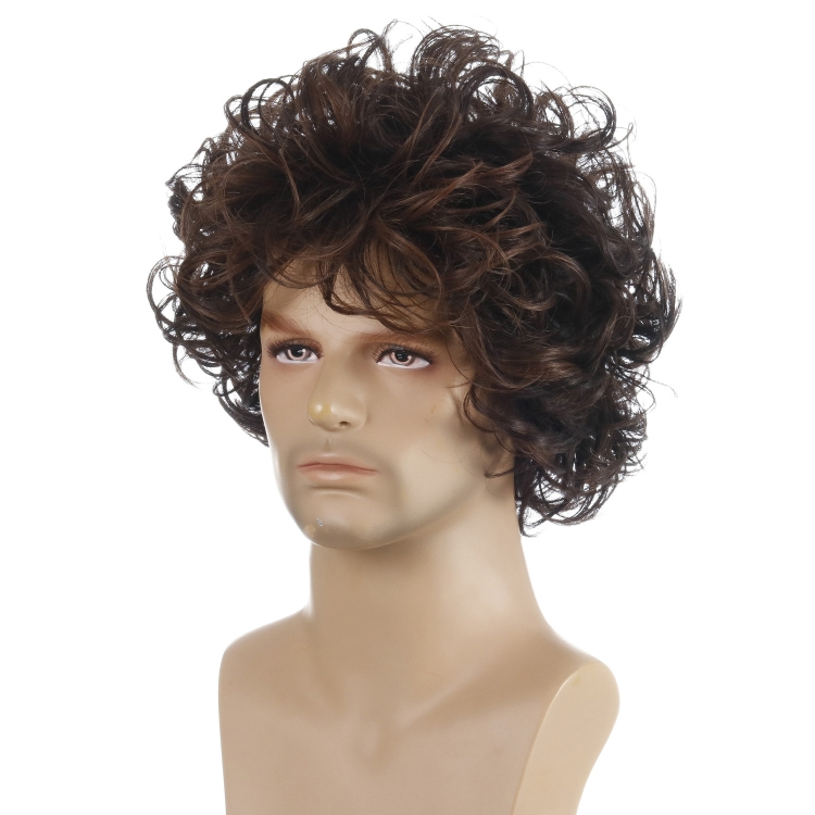 Mens short curly outlet wig