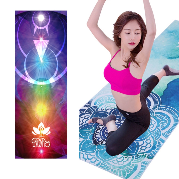 Indoor Printed Yoga Towel Sport Gym Mat Blankets Soft Superfine Fiber 