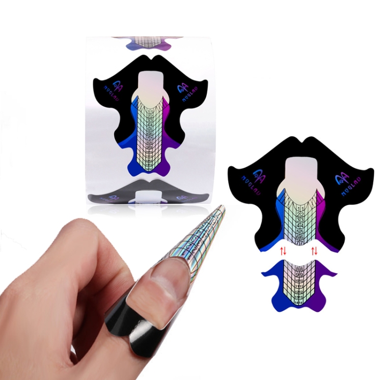 Extended 300 PCS / Roll Symphony Laser Nail Extension Paper Holder Fish ...