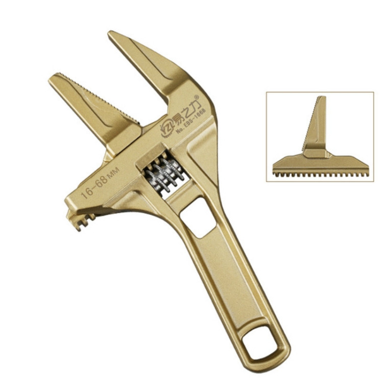 Llave ajustable de gran apertura, llave inglesa ajustable corta