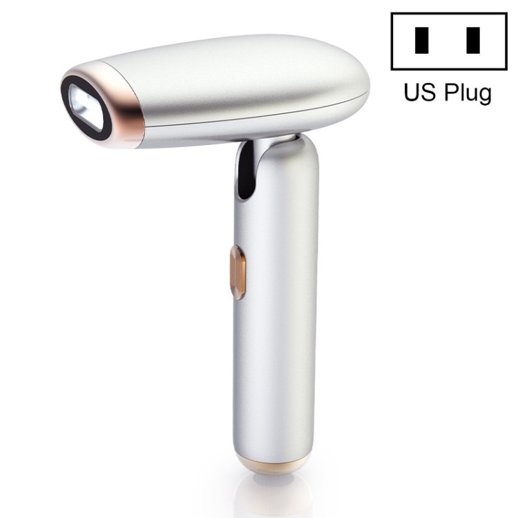 Home Portable Foldable Hair Removal Device IPL Photon Skin Rejuvenation Shaver, Colour: Moon White Quartz(US Plug)