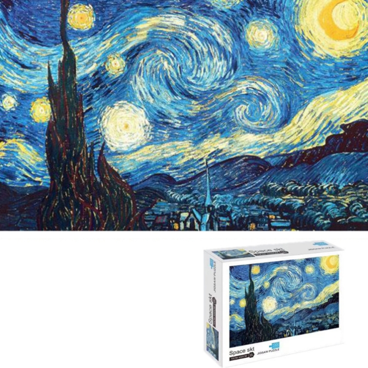 LZ9921 DIY Paperboard Puzzle Jigsaw 1000 PCS(Starry Night)