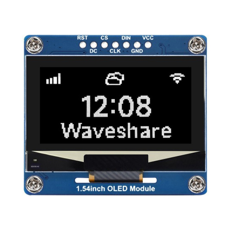 Waveshare 154 Inch Oled Display Module 128×64 Resolution Spi I2c Communicationwhite 7500