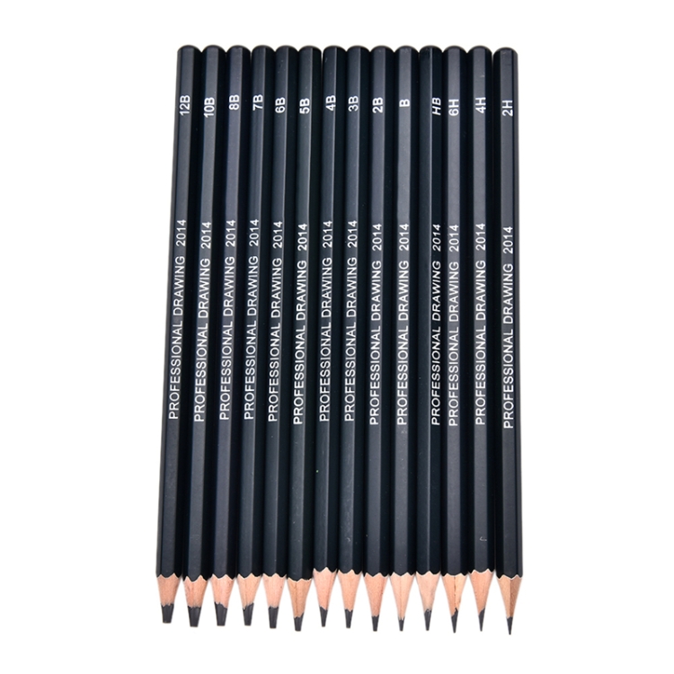2 Packs of 12Pcs Professional Drawing Pencils 6H-12B Sketch Graphite Art  Pencil Set Supplies for Artists