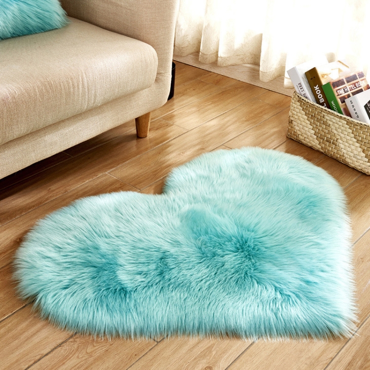 Love Heart Rugs Artificial Wool Sheepskin Hairy Carpet Faux Floor