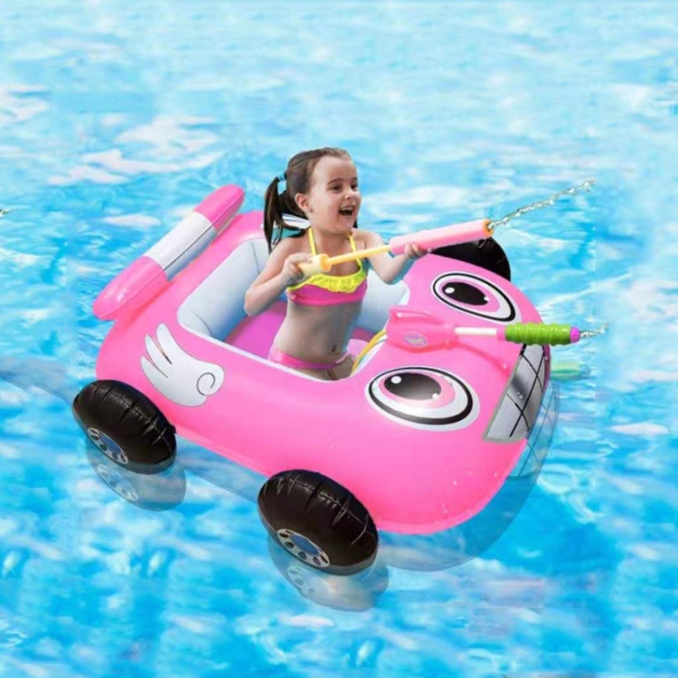 Jouet de flotteurs de piscine de voiture avec des jouets d'eau de jet d'eau