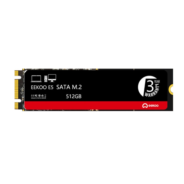 Eekoo E5 M.2 SATA Solid State Drives for Desktops / Laptops, Capacity 512G