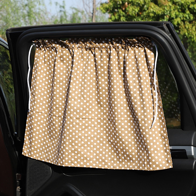 Auto Vorhänge Baumwolle Auto Saugnapf Sonnenschirm Sonnenschutz Sun Schutz  Wärmevorhang (Kaffee Dot)