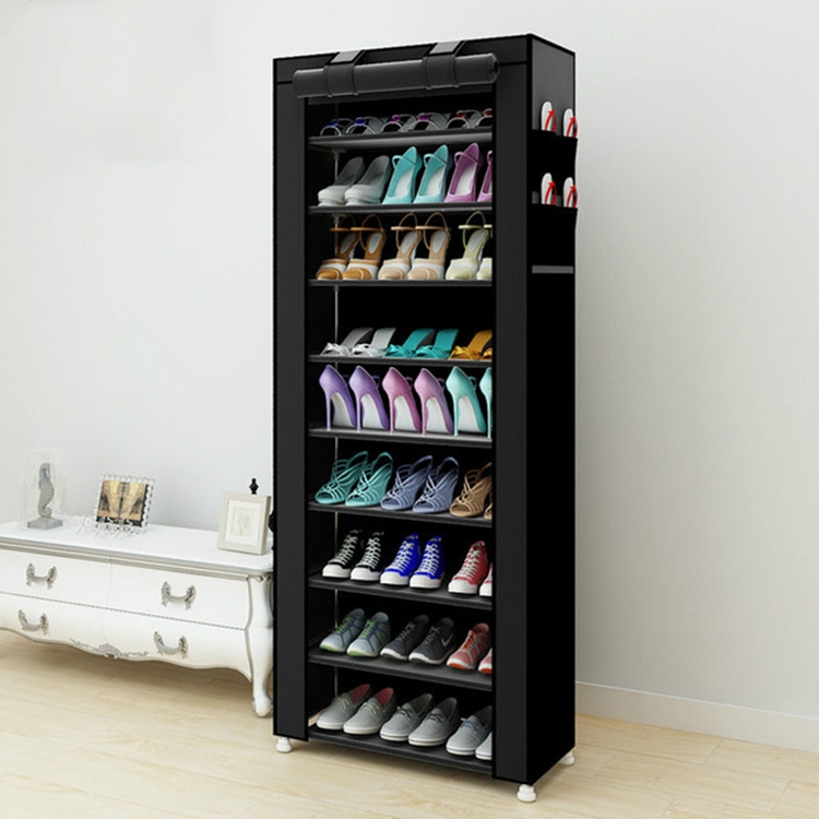 Dropship 8-Tier 4-Row Shoe Rack Metal Shoe Storage Shelf Free