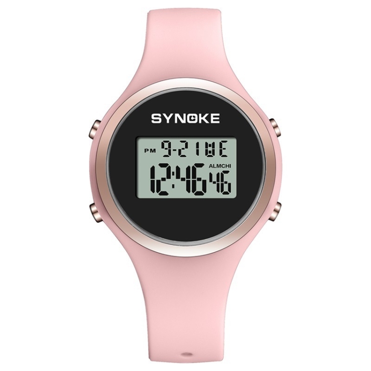 SYNOKE 9108 Student Silicone Strap Electronic Watch(Pink)