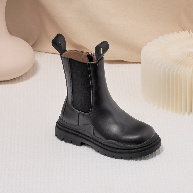 Botas De Cremallera Lateral Con Hebilla Decorativa Para Niños Y Niñas  Pequeños