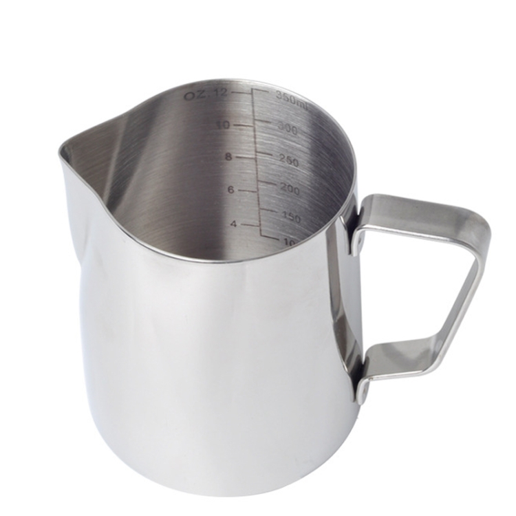 600ml 304 Stainless Steel Pointed Mouth Etched Cup Graduated Measuring Cup  Milk Foam Cup Coffee Pot
