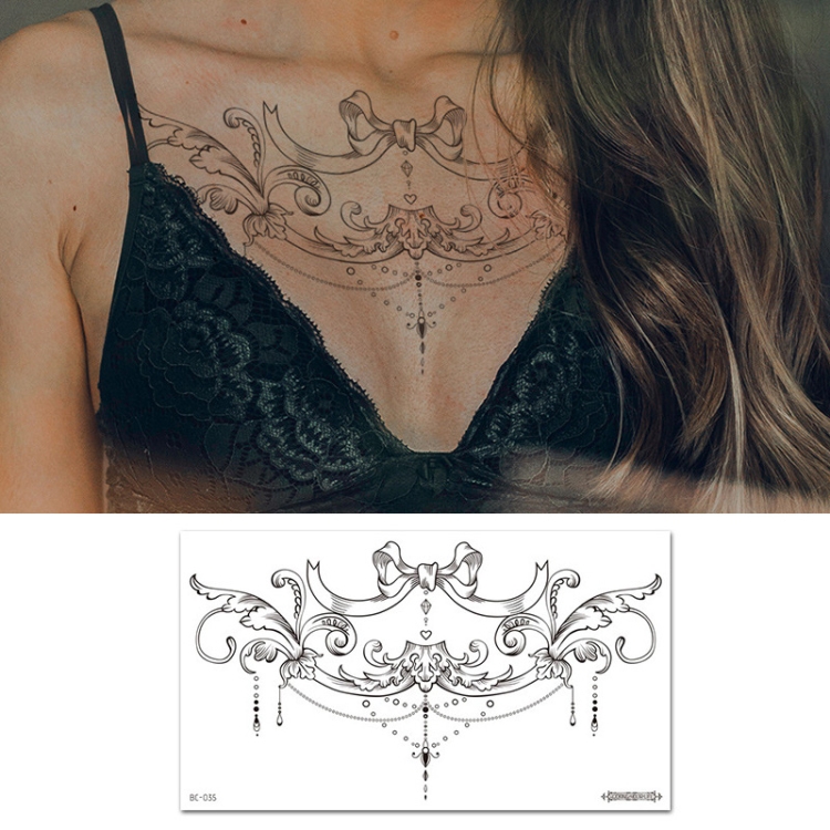 10 stücke wasserdichte tattoo aufkleber clavicle chest narbe abdeckung  aufkleber (bc-035)