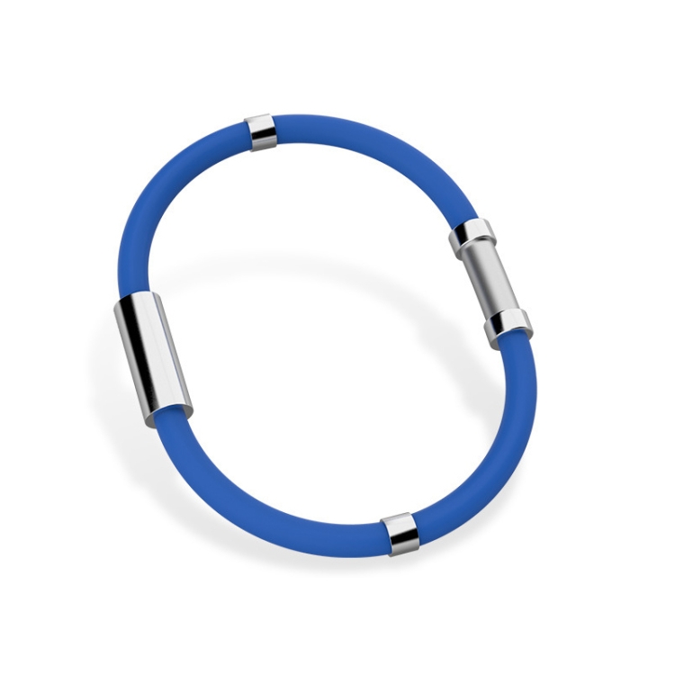 Braccialetto sportivo antistatico in silicone wireless (quattro cicli blu)