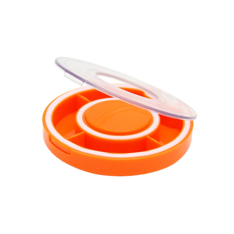 Scatole di pillole di sigillatura portatile Box di grande capacità  Multi-Grown Small Medicine Box (arancione)