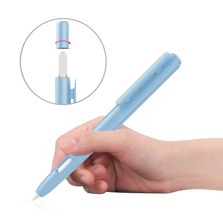 voorraad klok leraar Double-Click Automatic Retractable Stylus Pen Case For Apple Pencil 2(Blue)
