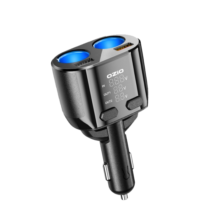 Ozio Car Charger Cigarette Lighter Conversion Plug USB Fast