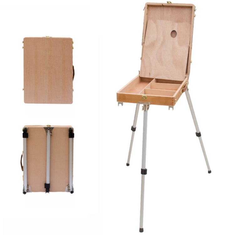 Beech Wood Portable Painting Easel Stand Art Supplies Easel Box  Multifunction Ajustable Drawing Stand For Artist