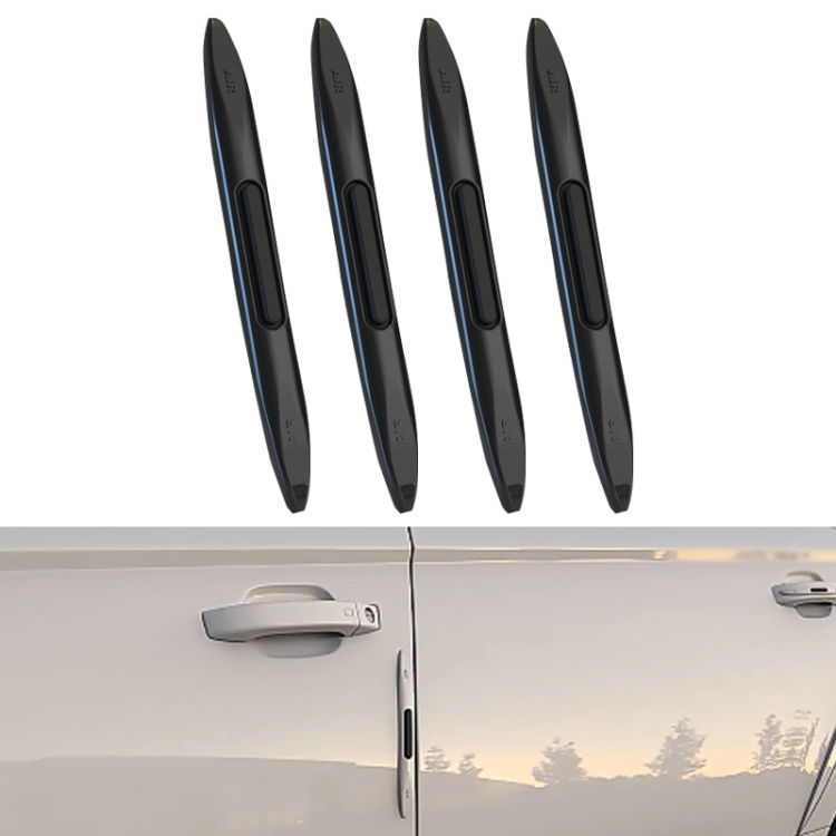 4 stücke Autotür Antistatische Silikon-Airbag Anti-Collision-Streifen,  Farbe: Schwarz