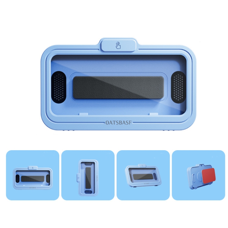 Oatsbasf Bathroom Waterproof Phone Case Holder Shower Phone Box Wall Mount  Phone Holder(Blue)
