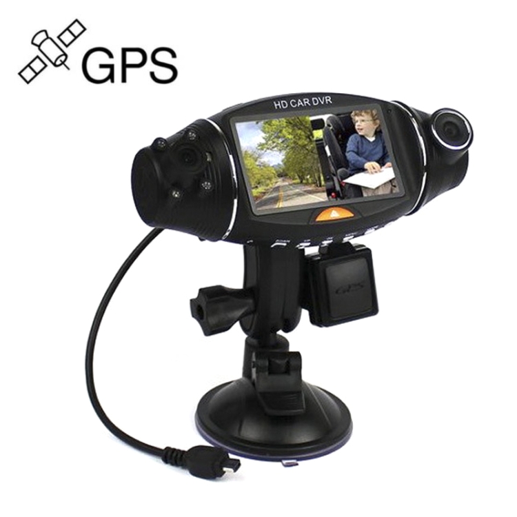 R310M Grabadora de conducción de doble lente GPS Cámara de coche Grabadora  de red de coche (