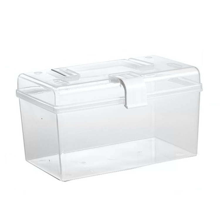 Caja de almacenamiento portátil para el hogar, caja de plástico