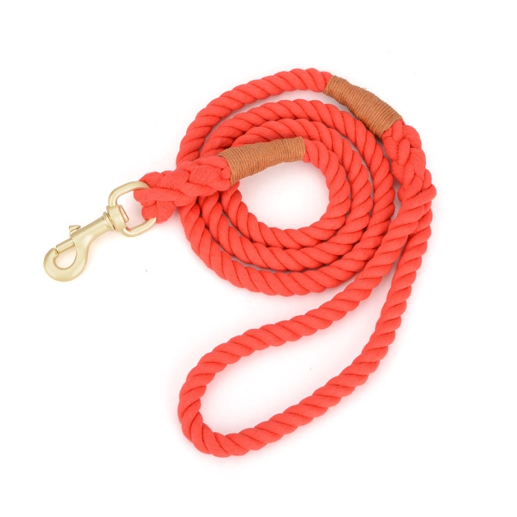 Corde de traction pour animaux de compagnie en masse en coton en tricot  (rouge)