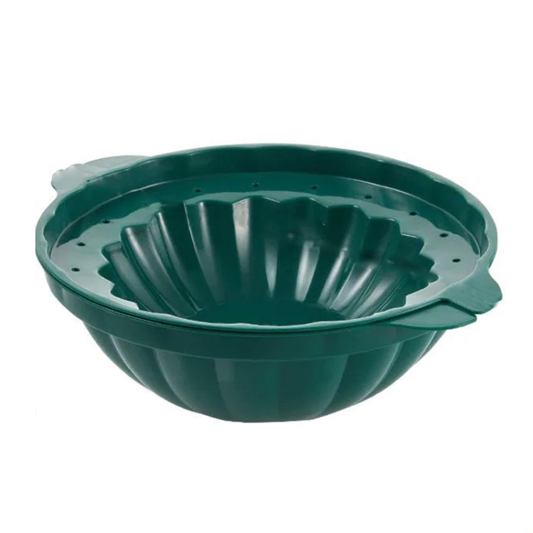 2PCS Homemade Ice Bowl Ice Tray Silicone Mold, Szie: Small (Dark Green)