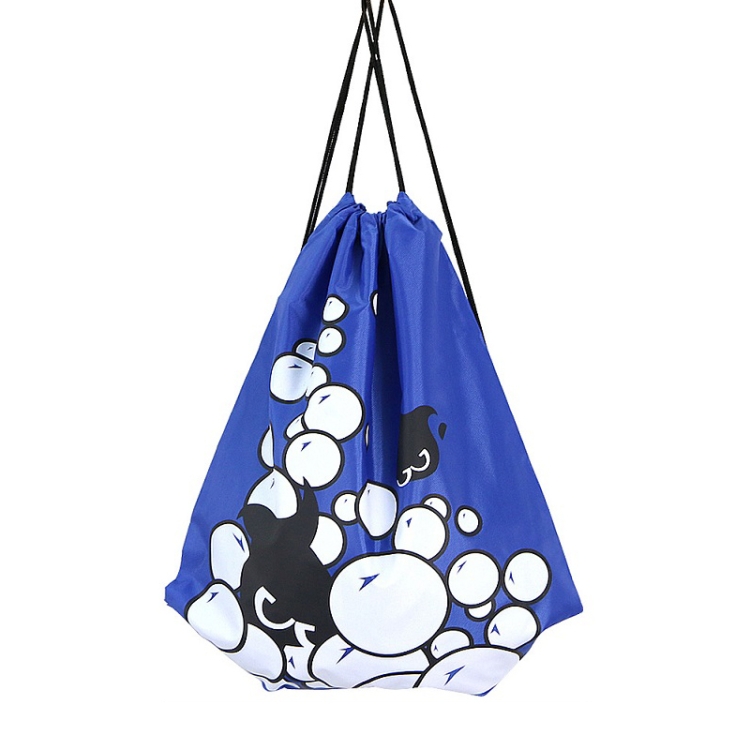 Beach Fitness Swimming Drawstring Waterproof Bag(Royal Blue Fish)