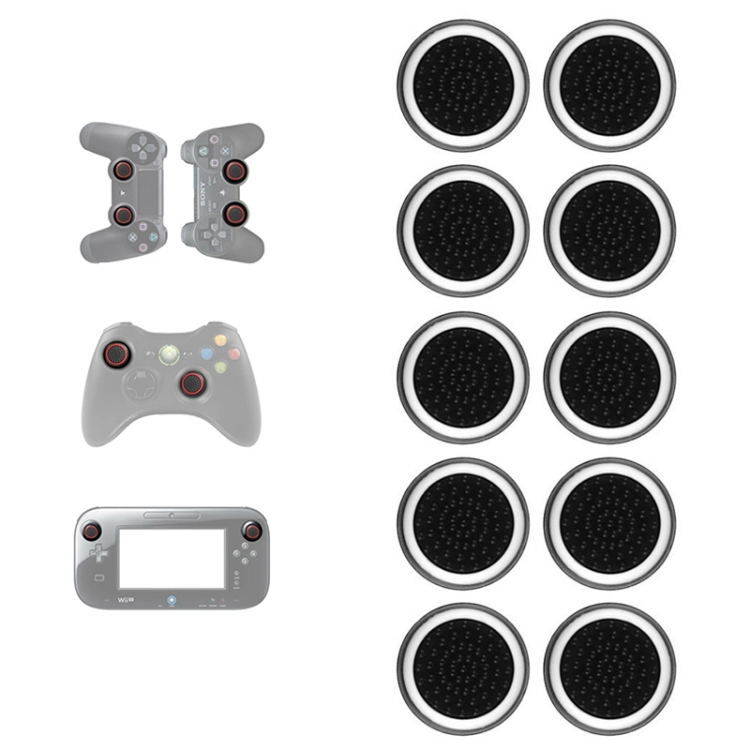 10 PCS Gamepad Silicone Luminous Button Cap Rocker Cap For