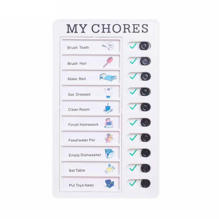 壁掛けチェックリストメモボード　Chores　調節可能なチェックリストボード、スタイル:　My